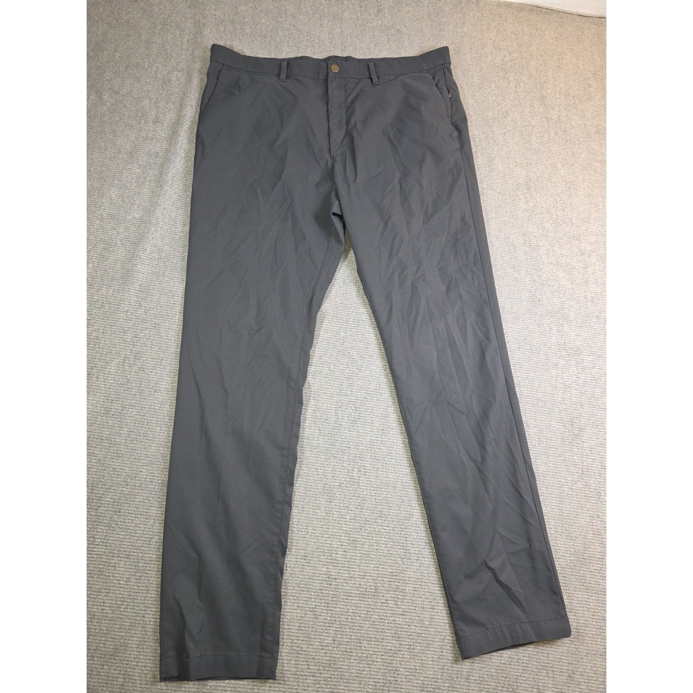 CALVIN KLEIN Men's Slim Fit Infinite Flex Waist Gray Chino Pants Stretch 38x34